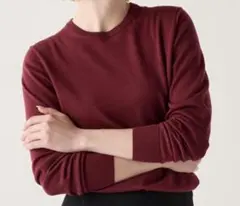 UNIQLO レディース　エクストラファインメリノクルーネックセーターL