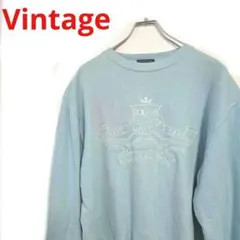 ビンテージ vintage 刺繍 デカロゴ スウェット トレーナー