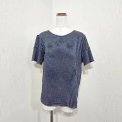 McGREGOR チェック 切替 半袖カットソー（M）ネイビーグレー カジュアル