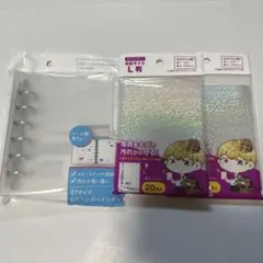セリア ホログラムスリーブ バインダー シール帳 セット クラッシュ柄