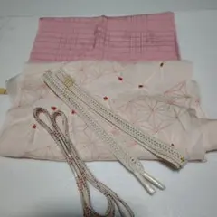 夏用帯揚げ 2枚　夏用帯締め2本セット