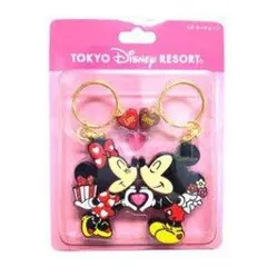 ミッキーマウス＆ ミニーマウス　ペアキーチェーン　キーホルダー