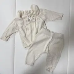 H&M ベビー服 ベビー ロンパース 長袖 フリル ズボン セット 56