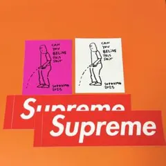 Supreme ステッカー 4枚セット 2025 ピンク ホワイト