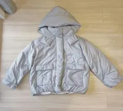 Emmi フーディダウンジャケット サックスブルー