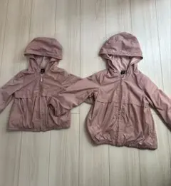 babyGap ピンク フード付き2枚(90・100)とベロアパーカーセット