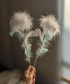 【天使の羽 フラワー】お花 北欧テイスト シンプル フェザー ワイヤー 花瓶