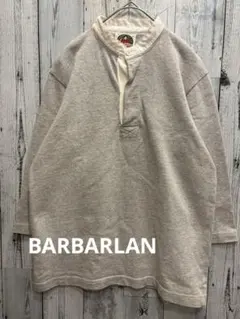 90s BARBARIAN ラガーシャツ ラグビー 7部丈 ロンt 古着 グレー - メルカリ