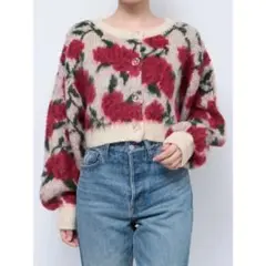 jouetie ジュエティ パターン2WAYカーデ ニットカーディガン　花柄