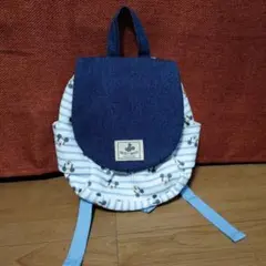 ミッキーマウス キッズ用リュック ストライプ