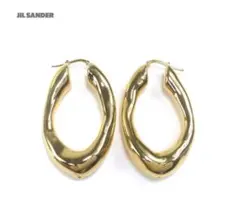 最終値下げ❗️JIL SANDER フープロゴ ピアス ゴールドのサムネイル