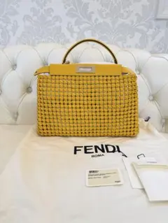 7VA530 【極希少】FENDI ピーカブー ハラコ ハンドバッグ 限定コレ