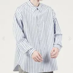 TOMORROWLAND コットンブロード ストライプレギュラーカラーシャツ