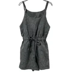 オールインワン ミニ丈 ショートパンツ パンツ キャミソール 無地 グレー