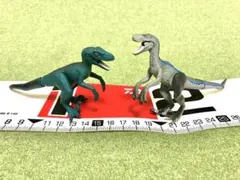 アニア　恐竜　3体　フィギュア　ブルー