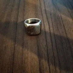 シンプル シルバーカラー シグネットリング ステンレス
