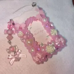 硬質ケース　硬質ケースデコ　ホイップデコ　推し活　B8サイズ　ピンク　量産系