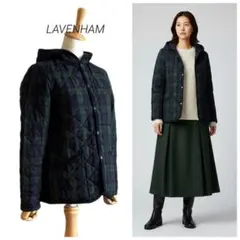 【LAVENHAM】 CRAYDONフーデッドキルティングジャケット