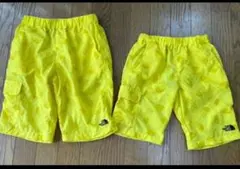 THE NORTH FACE イエロー ハーフパンツ120と140㌢の2枚セット