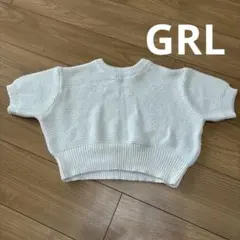 グレイル　GRL パフスリーブサマーニットトップス[an1142 ホワイト