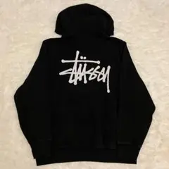 《美品人気早い者勝ち》ステューシーstussyビッグロゴパーカーブラック