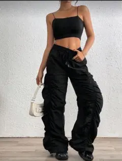 ブラックカーゴパンツ　opium