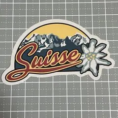 【D-71】防水ステッカー 旅行 トラベル スイス Swiss フラワー