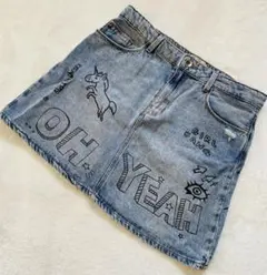 ZARAGirls◆ザラガールズ　クラッシュデニムスカート152 11/12