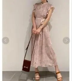 マーブルフラワー柄ワンピースノースリーブ/ワンピースSWFO212029