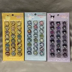 【正規品】　サンスター　おはじきふうシール　サンリオ　3枚セット