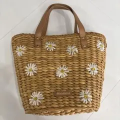 かごバッグ　花柄　巾着