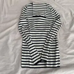 ユニクロ　メリノリブタートルネックセーター ボーダーXL 長袖ニット