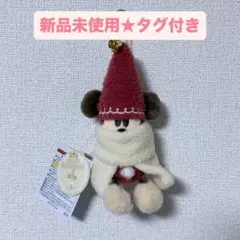 リルリンリン ぬいぐるみバッジ クリスマス ディズニー 赤 ぬいば