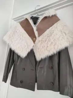 本革ジャケット　ファー ショール　セット