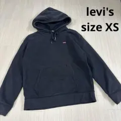 levi's ブラック フード付き スウェットパーカー　フェード