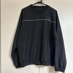 ナイロン Vネックジャケット 黒