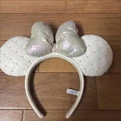 ミニー　カチューシャ ホワイトパール