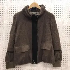 レトロ 森ガール 古着 ベルベッド切替 FRAPBOIS パイル ジャケット