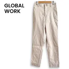 新品級✨ グローバルワーク スゴラク テーパードパンツ ベージュ ストレッチ