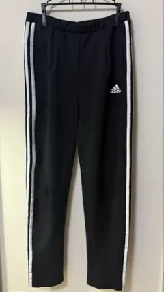 adidas ブラックジャージパンツ
