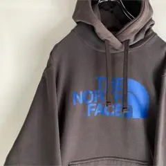 ノースフェイス　スウェットパーカー　トレーナー　プリントロゴ　Lサイズ　グレー