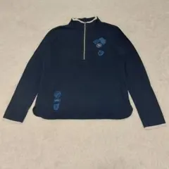 adabat ロゴ ハーフジップ シャツ ネイビー - メルカリ