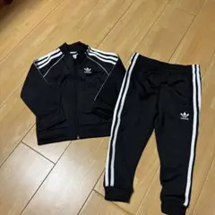 adidas ブラック ジャージセット 100cm