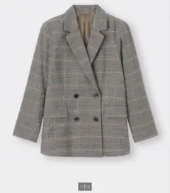チェック柄 テーラードジャケット グレー系