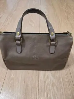 IL BISONTEイルビゾンテ レザーミニボストンバッググレー