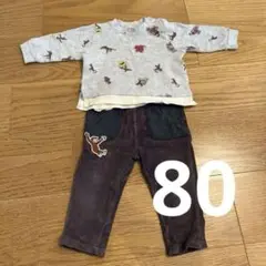 プティマイン　おさるのジョージコラボ服 80サイズ