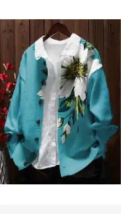 花柄カーディガン