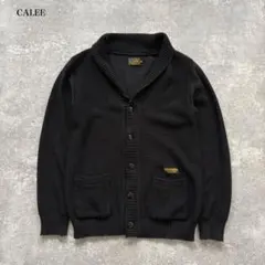 【CALEE】 キャリー 長袖ニット ショールカラーカーディガン 黒 ブラックのサムネイル