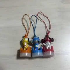 【非売品】パイロットケロロ軍曹ミニミニマスコットスタンプ　クルル・ドロロ・ギロロ