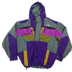 90sノースフェイス スキーウェアプールオーバーフードパーカージャケットXL